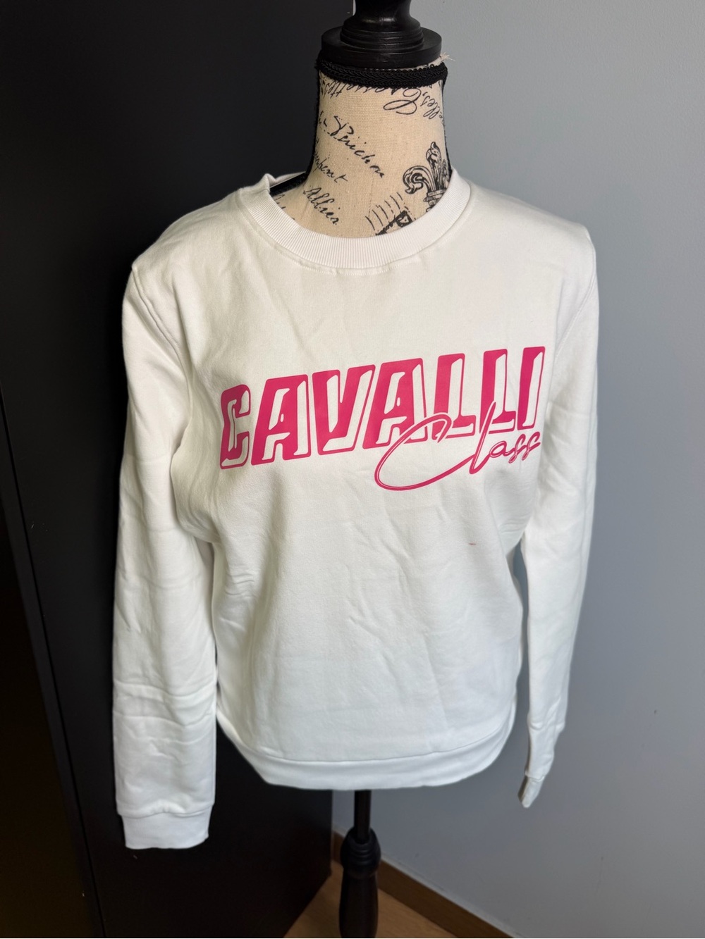 Cavalli Class cotton blend sweatshirt NWT with imperfections Size S